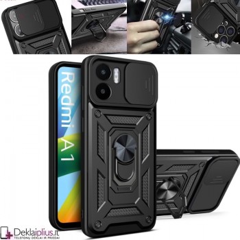 5in1 smūgiams atsparus dėklas su žiedu ir kameros apsauga (Xiaomi Redmi A1/A2)